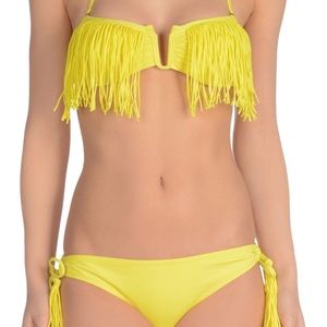 Italian designer yellow bikini